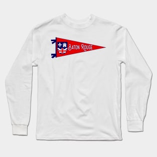 Baton Rouge Flag Pennant Long Sleeve T-Shirt